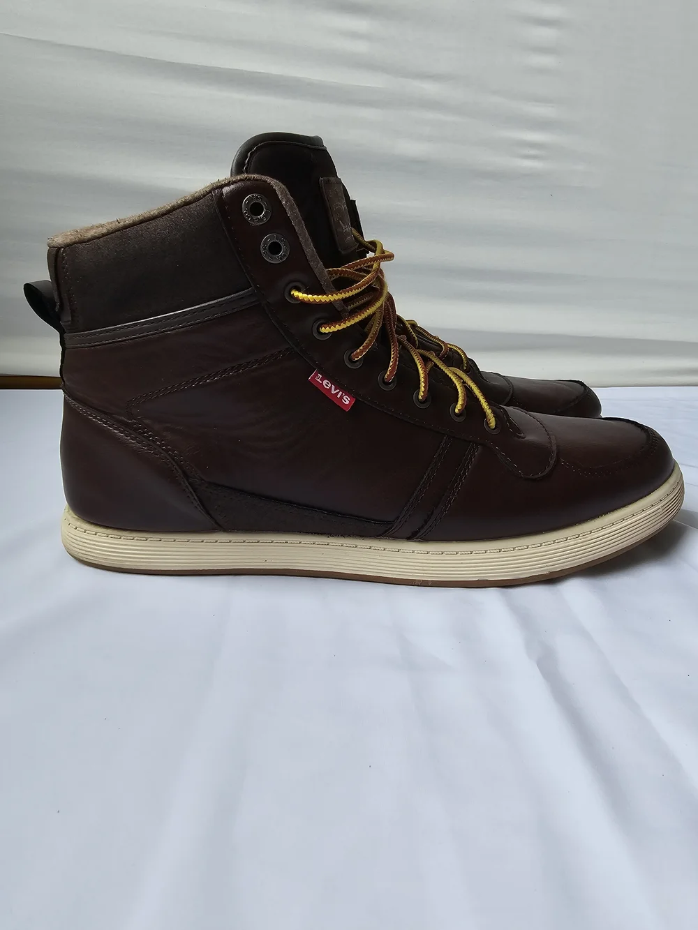 Levi's Men's Mason Hi Top Sneaker Boots - Brown Leather & Suede